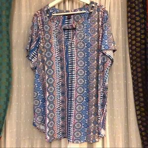 Gloria Vanderbilt Top with Cutouts 2X EUC